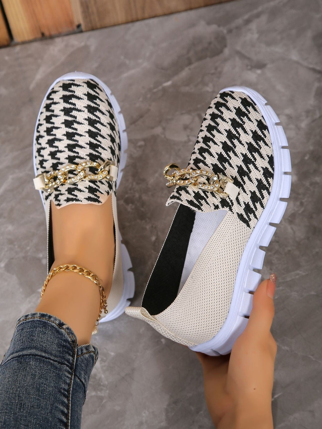 Zapatos casuales de malla con estampado para mujer - Harper
