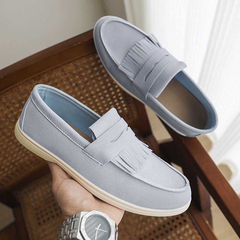 Zapatos loafers mate con flecos para hombre - Harrison