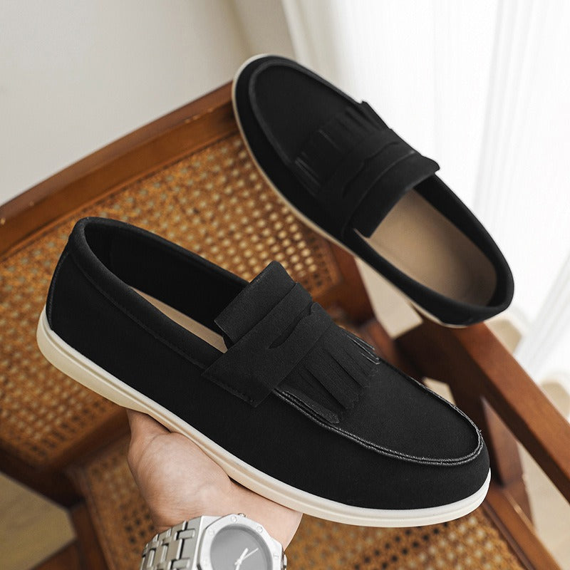 Zapatos loafers mate con flecos para hombre - Harrison