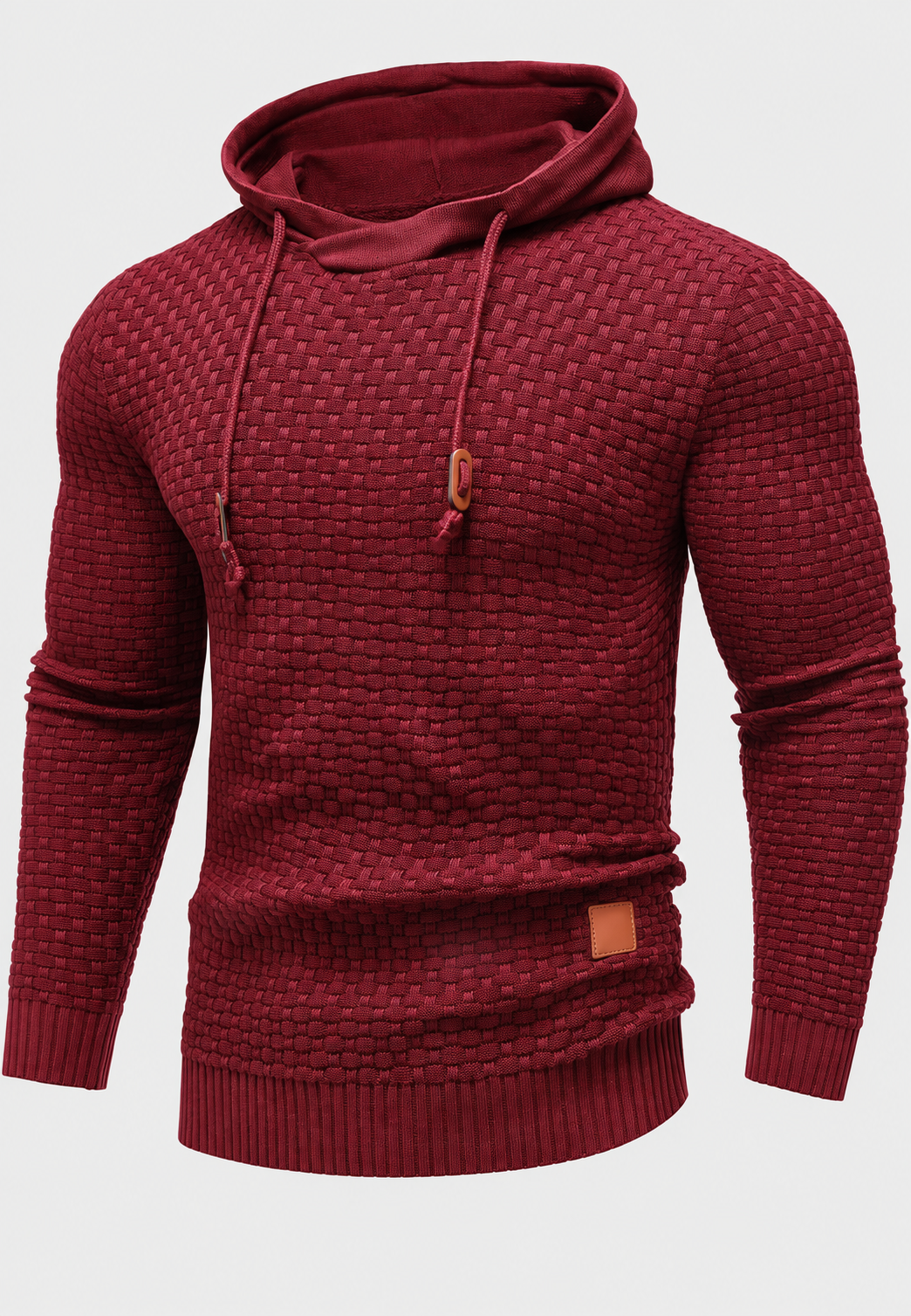 Jersey hombre capucha punto texturizado cordones relieve corte ajustado otoño - Ronan