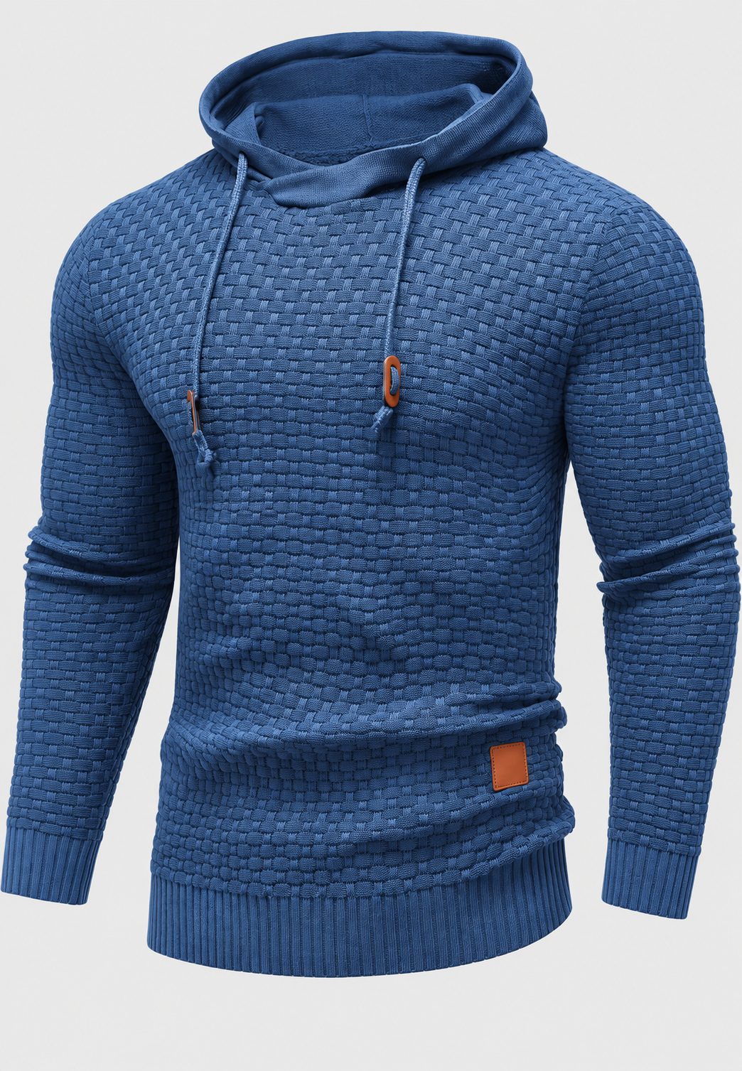 Jersey hombre capucha punto texturizado cordones relieve corte ajustado otoño - Ronan