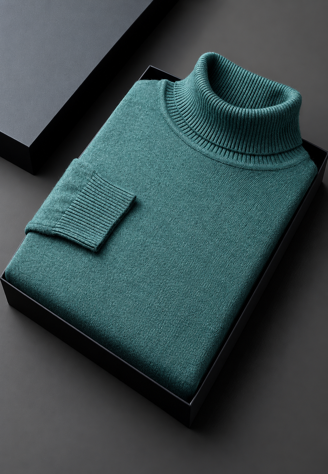 Jersey hombre cuello alto punto liso canalé manga larga otoño invierno - Savio