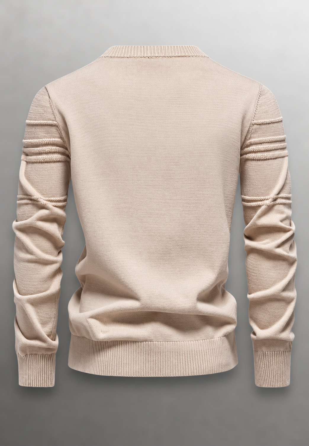 Jersey hombre cuello redondo punto texturizado líneas relieve diagonal otoño - Silas