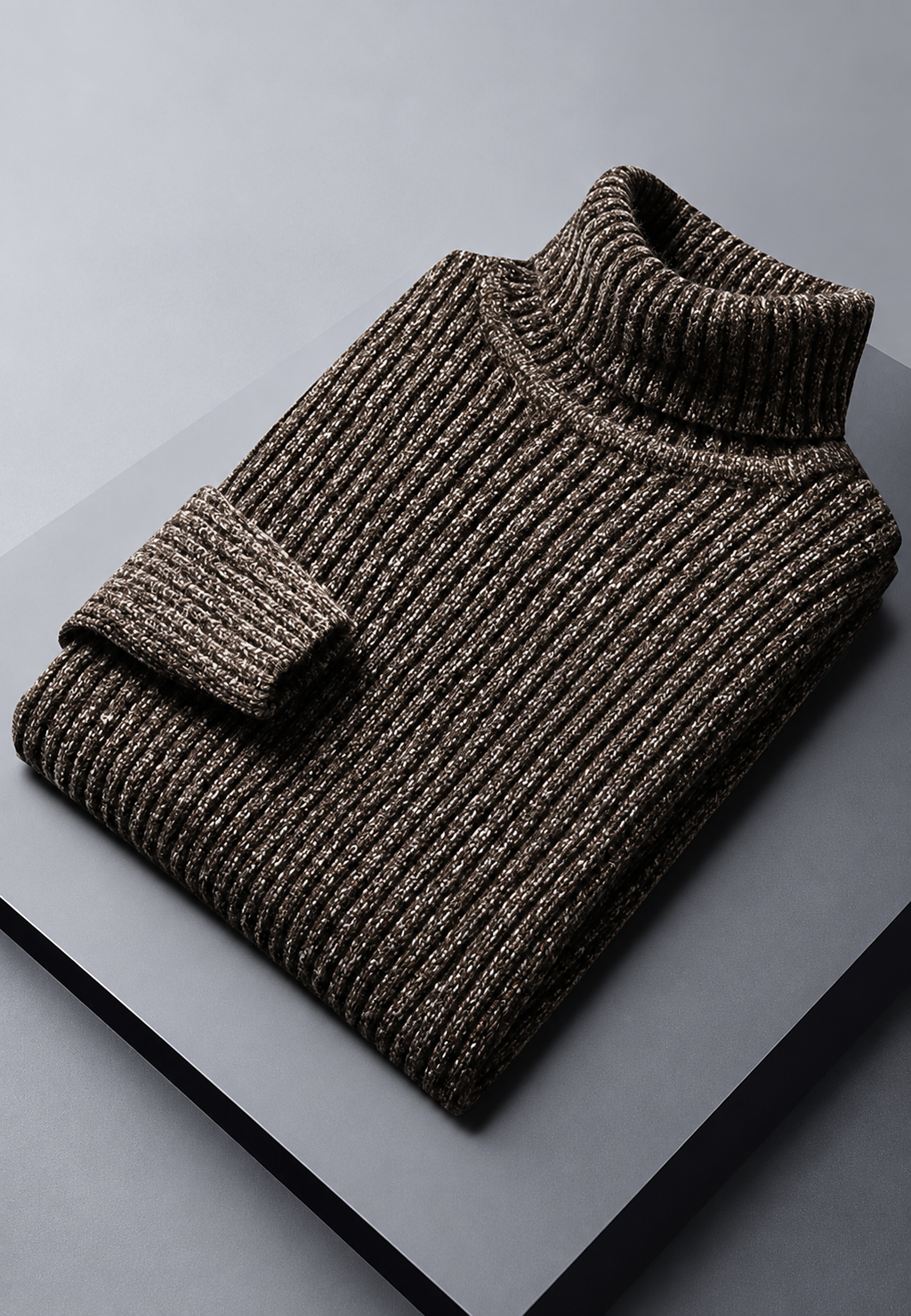 Jersey hombre cuello vuelto punto canalé textura marcada otoño invierno - Nereo