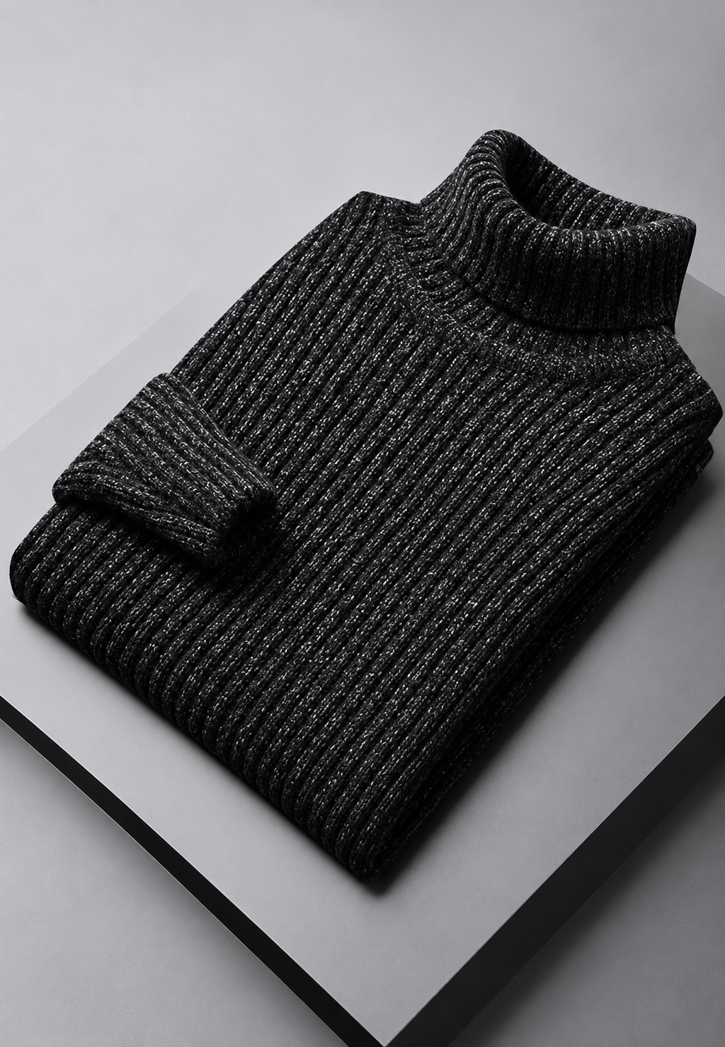 Jersey hombre cuello vuelto punto canalé textura marcada otoño invierno - Nereo