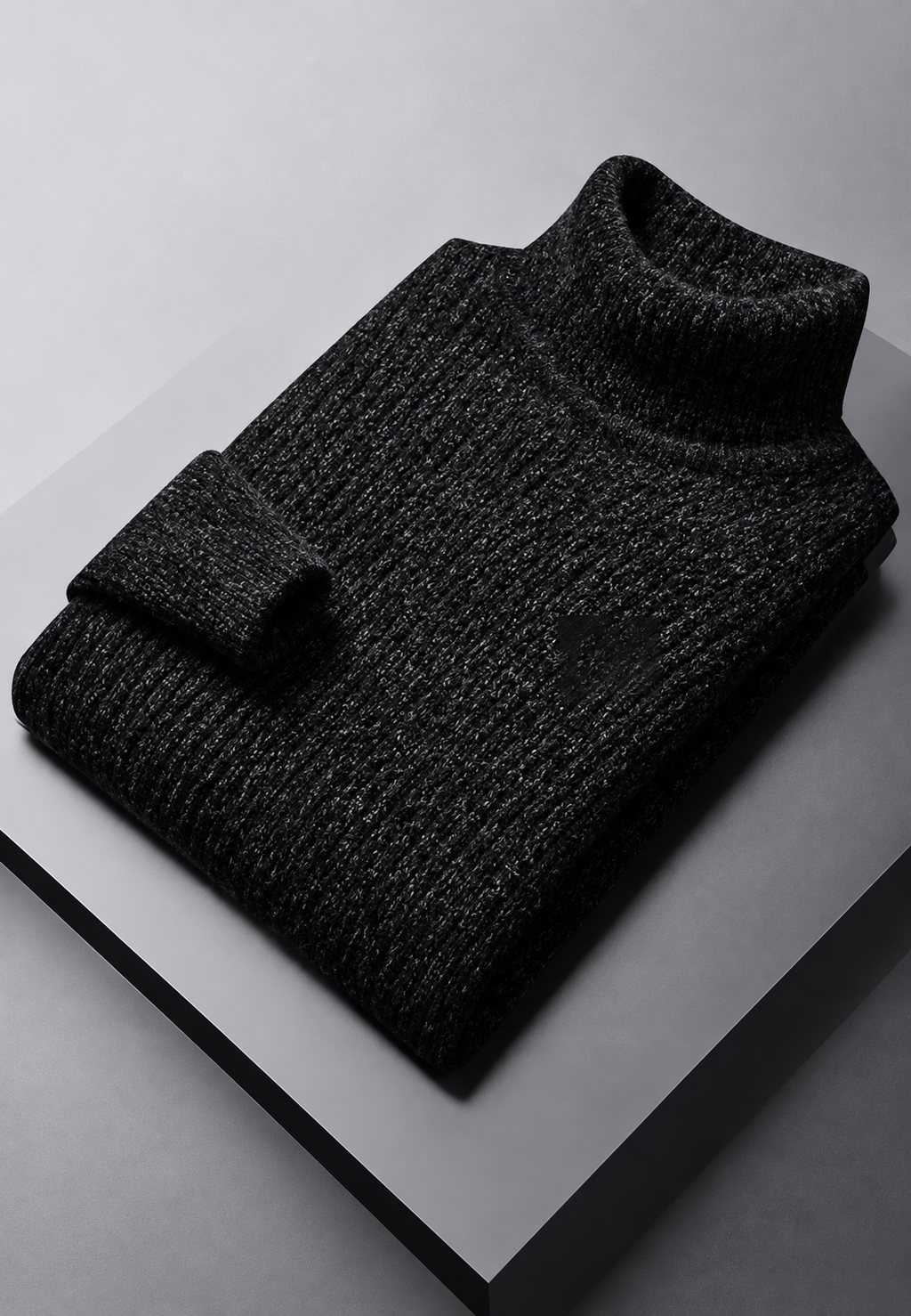 Jersey hombre cuello vuelto punto canalé textura marcada otoño invierno - Nereo