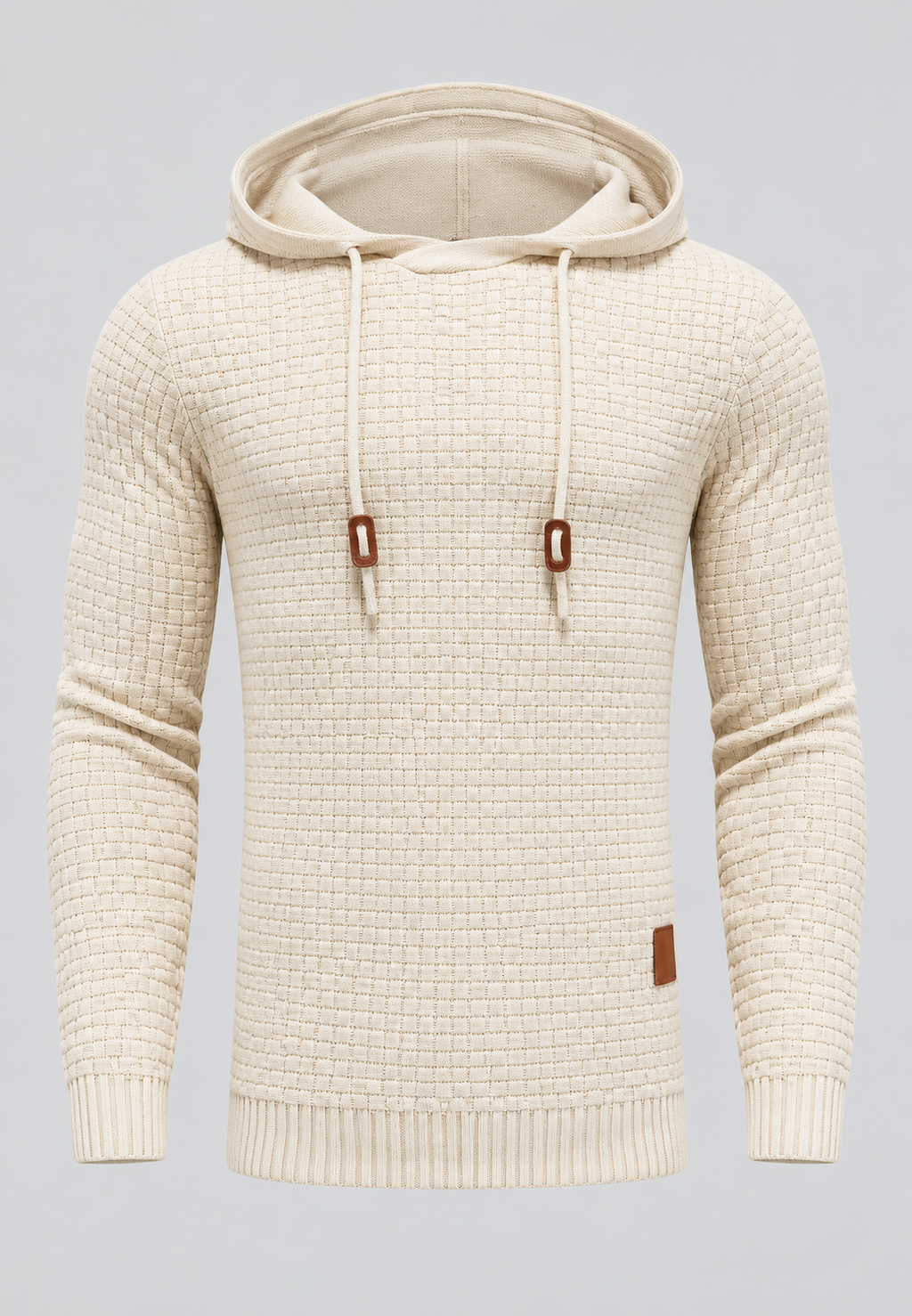 Jersey hombre punto texturizado capucha ajustable deportivo frontal liso - Ciro