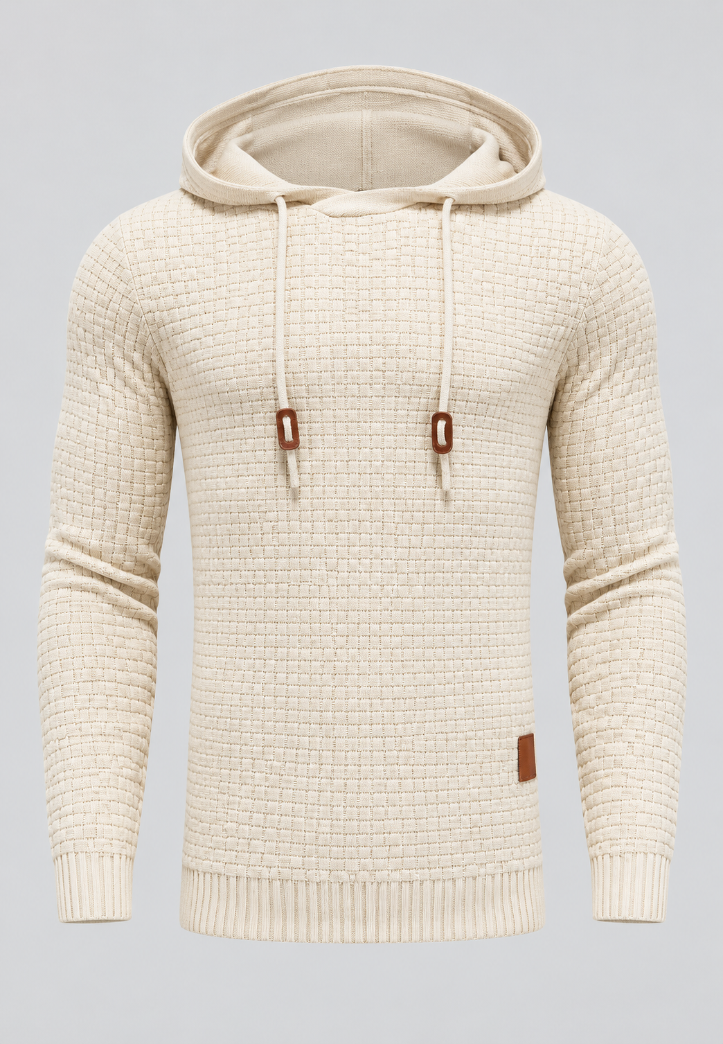 Jersey hombre punto texturizado capucha ajustable deportivo frontal liso - Ciro