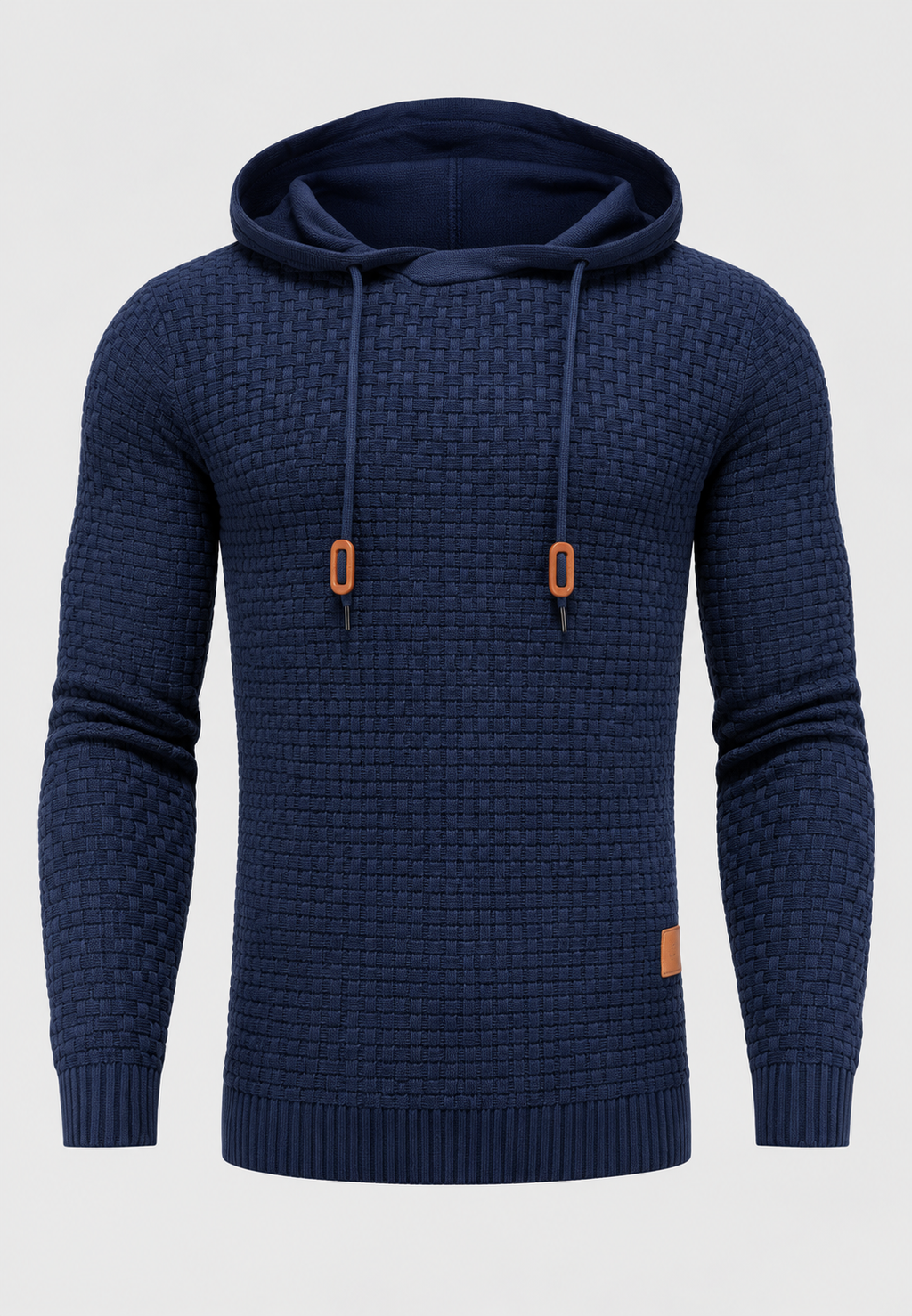 Jersey hombre punto texturizado capucha ajustable deportivo frontal liso - Ciro
