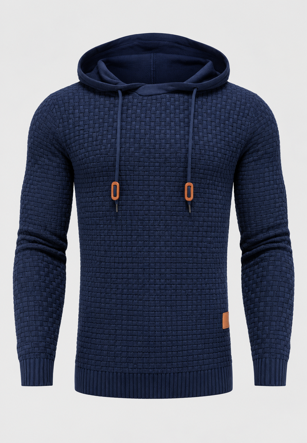 Jersey hombre punto texturizado capucha ajustable deportivo frontal liso - Ciro