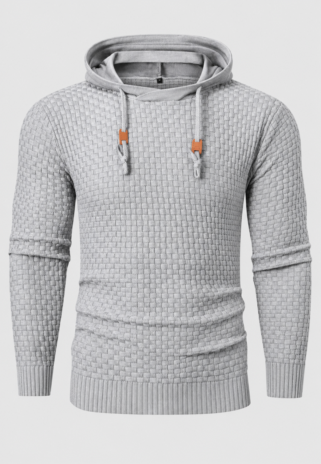 Jersey hombre punto texturizado capucha ajustable deportivo frontal liso - Ciro