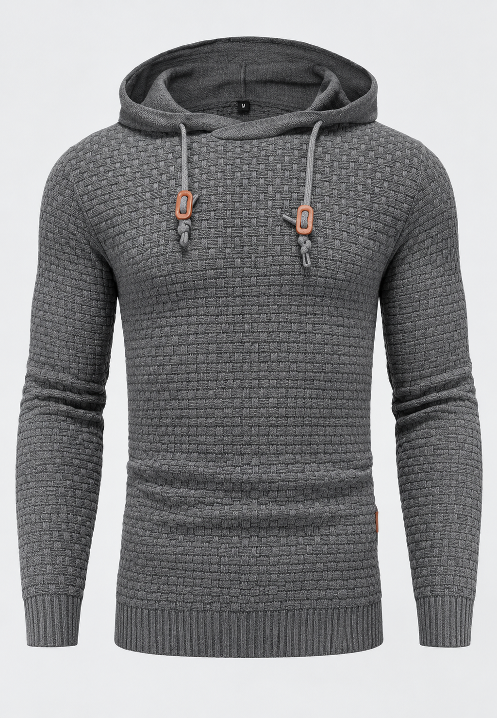 Jersey hombre punto texturizado capucha ajustable deportivo frontal liso - Ciro