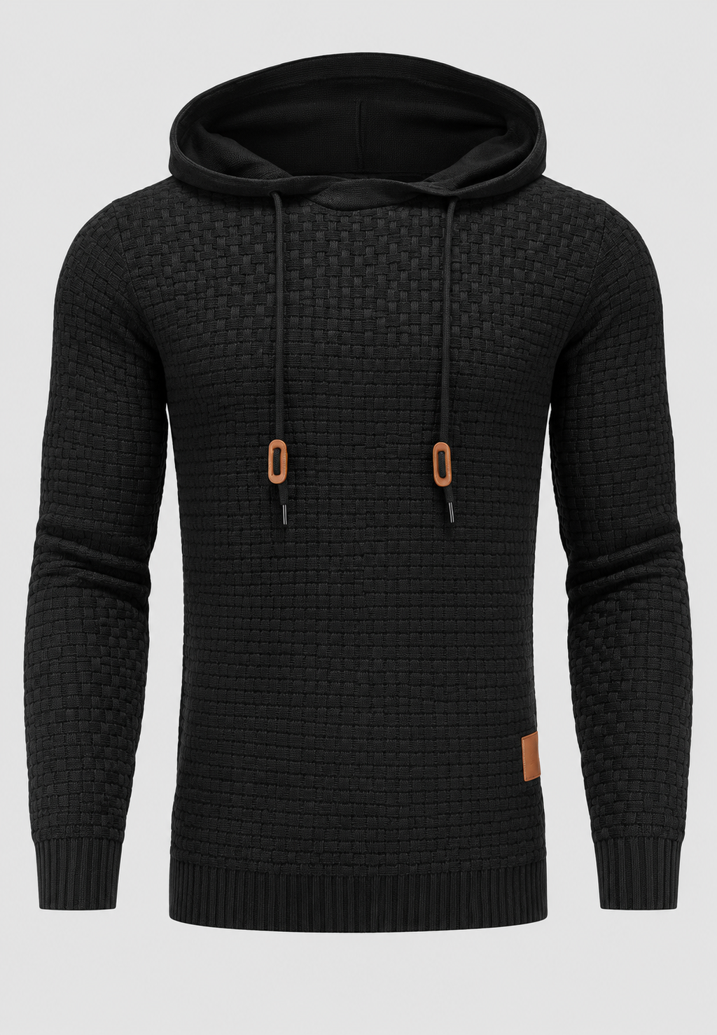 Jersey hombre punto texturizado capucha ajustable deportivo frontal liso - Ciro