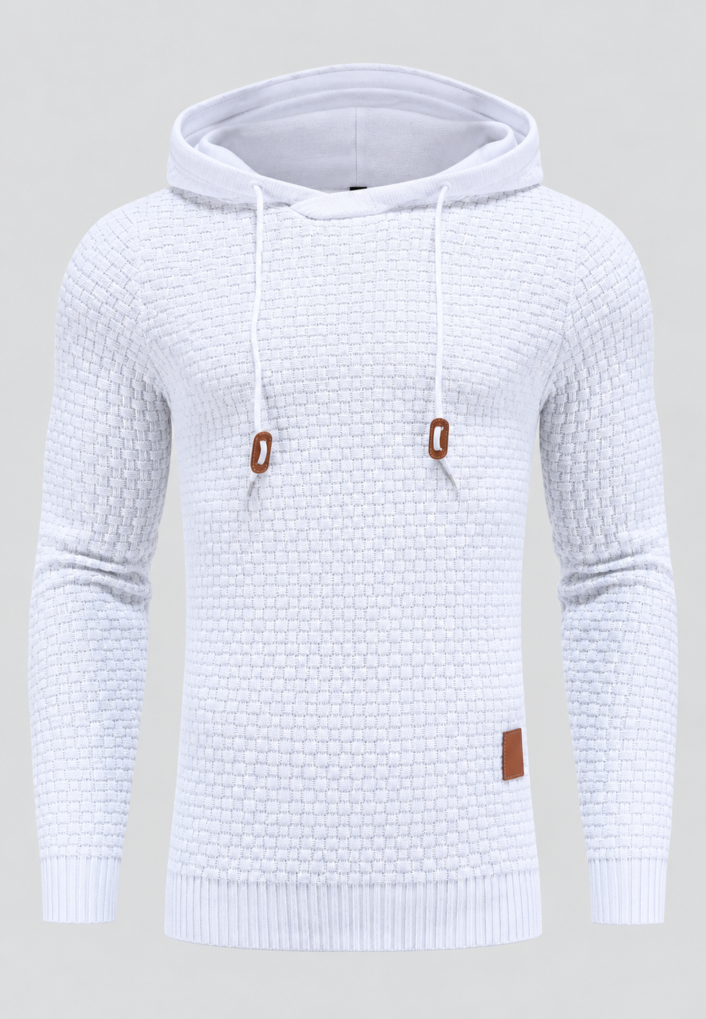 Jersey hombre punto texturizado capucha ajustable deportivo frontal liso - Ciro