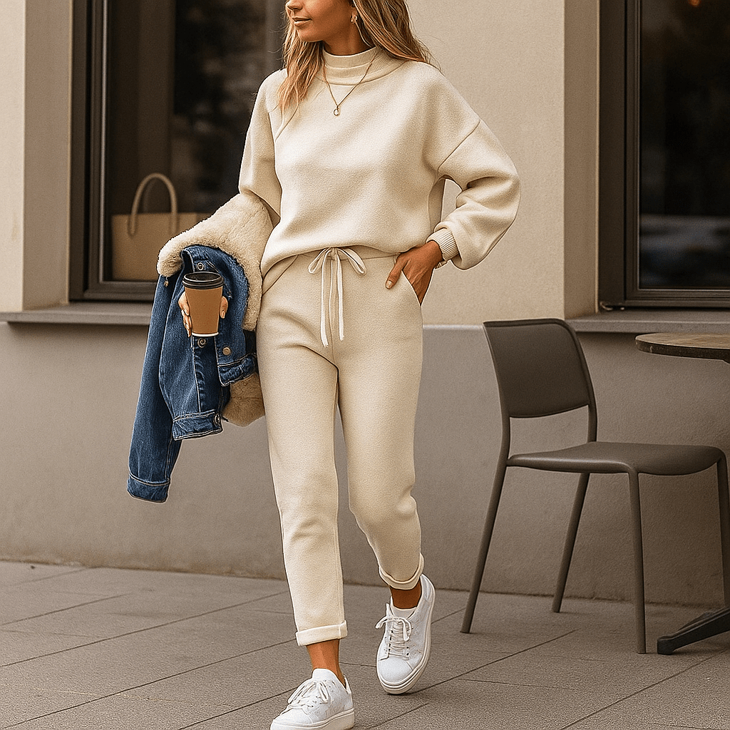 Conjunto mujer dos piezas efecto punto