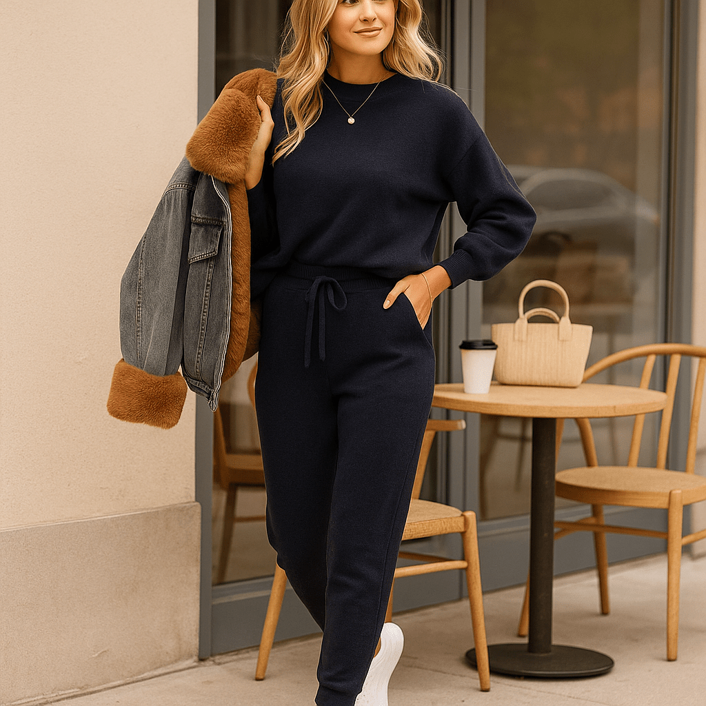 Conjunto mujer dos piezas efecto punto