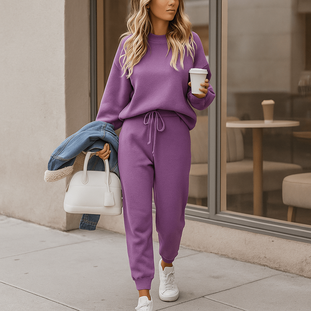 Conjunto mujer dos piezas efecto punto