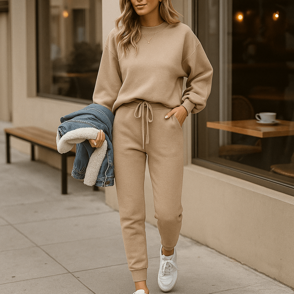 Conjunto mujer dos piezas efecto punto