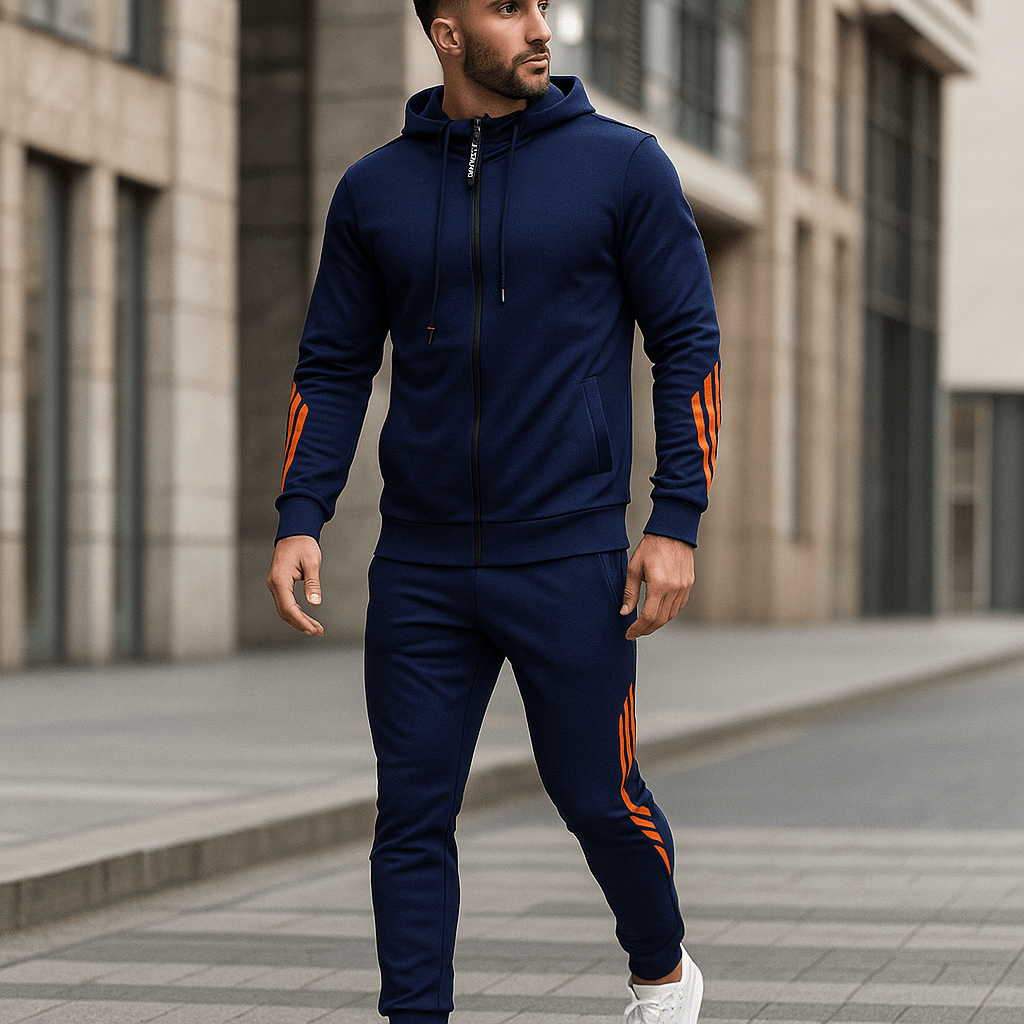 Conjunto deportivo hombre corte moderno para entrenamiento diario ropa deportiva cómodo estilo rendimiento en gimnasio