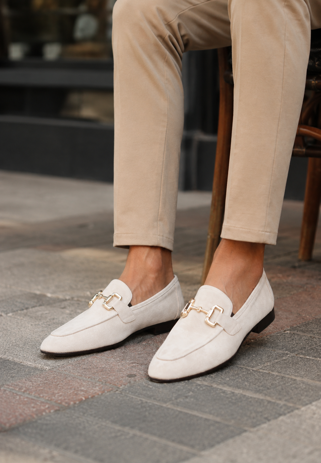 Mocasines hombre hebilla metálica decorativa puntera redondeada diseño clásico - René