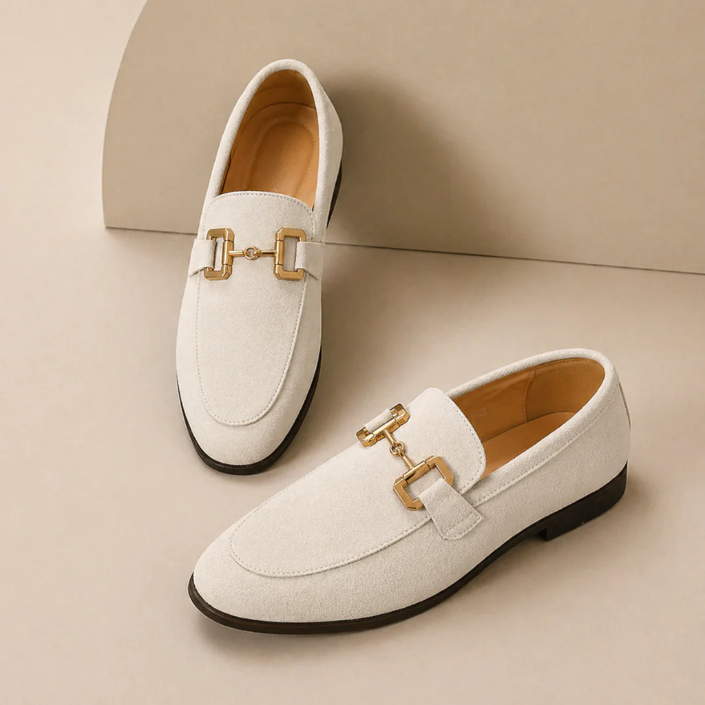 Mocasines hombre hebilla metálica decorativa puntera redondeada diseño clásico - René