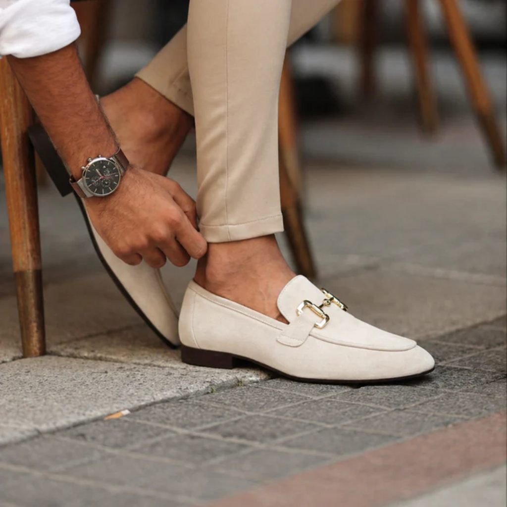 Mocasines hombre hebilla metálica decorativa puntera redondeada diseño clásico - René
