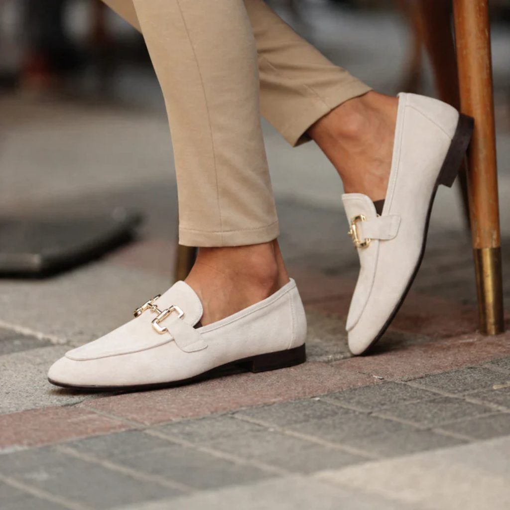 Mocasines hombre hebilla metálica decorativa puntera redondeada diseño clásico - René