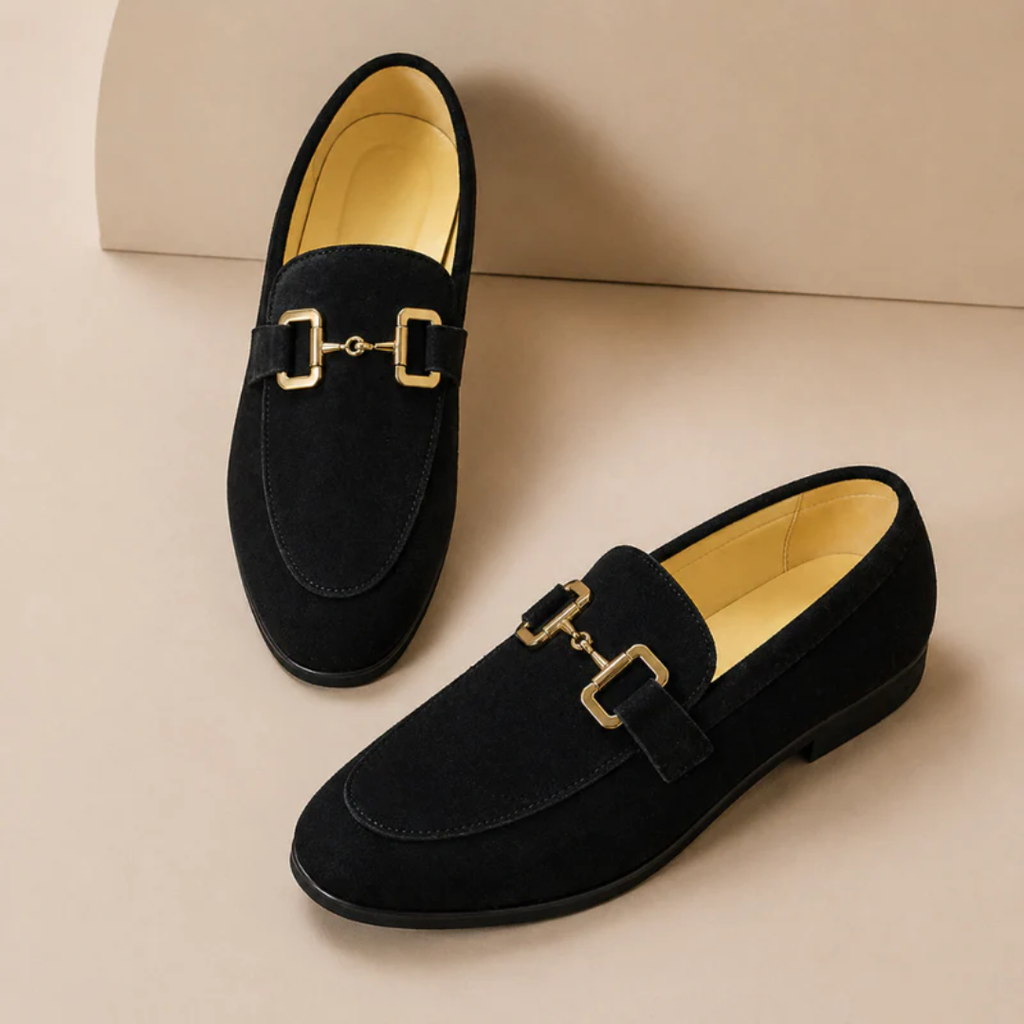 Mocasines hombre hebilla metálica decorativa puntera redondeada diseño clásico - René