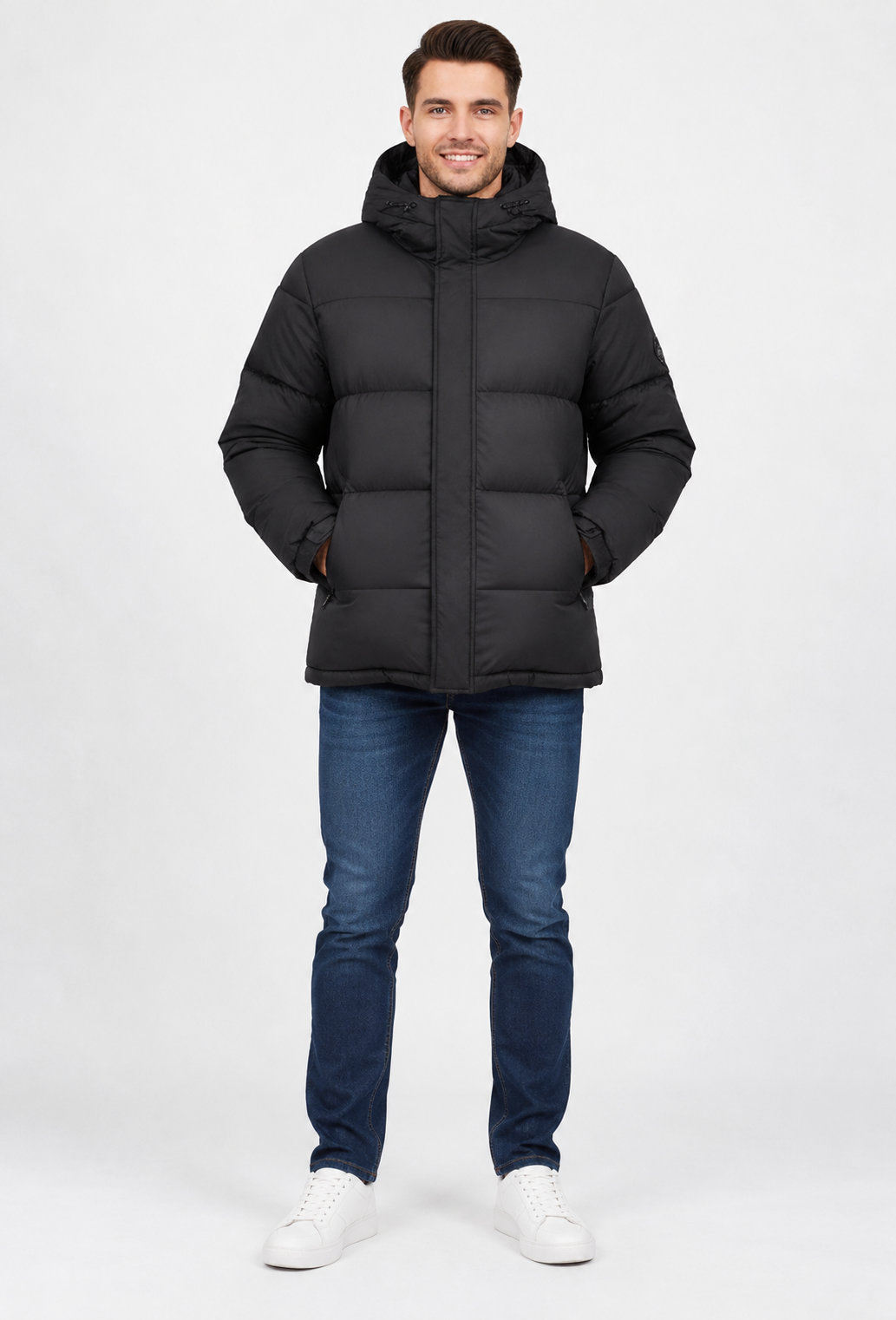 Parka acolchada hombre invierno capucha ajustable cordones bolsillos cremallera - Gael