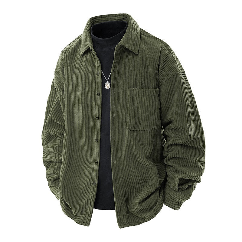 Sobrecamisa pana hombre corte amplio bolsillo pecho cuello camisero casual - Mads