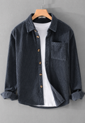 Sobrecamisa pana hombre corte relajado bolsillo pecho cuello camisero versátil - Gaspard