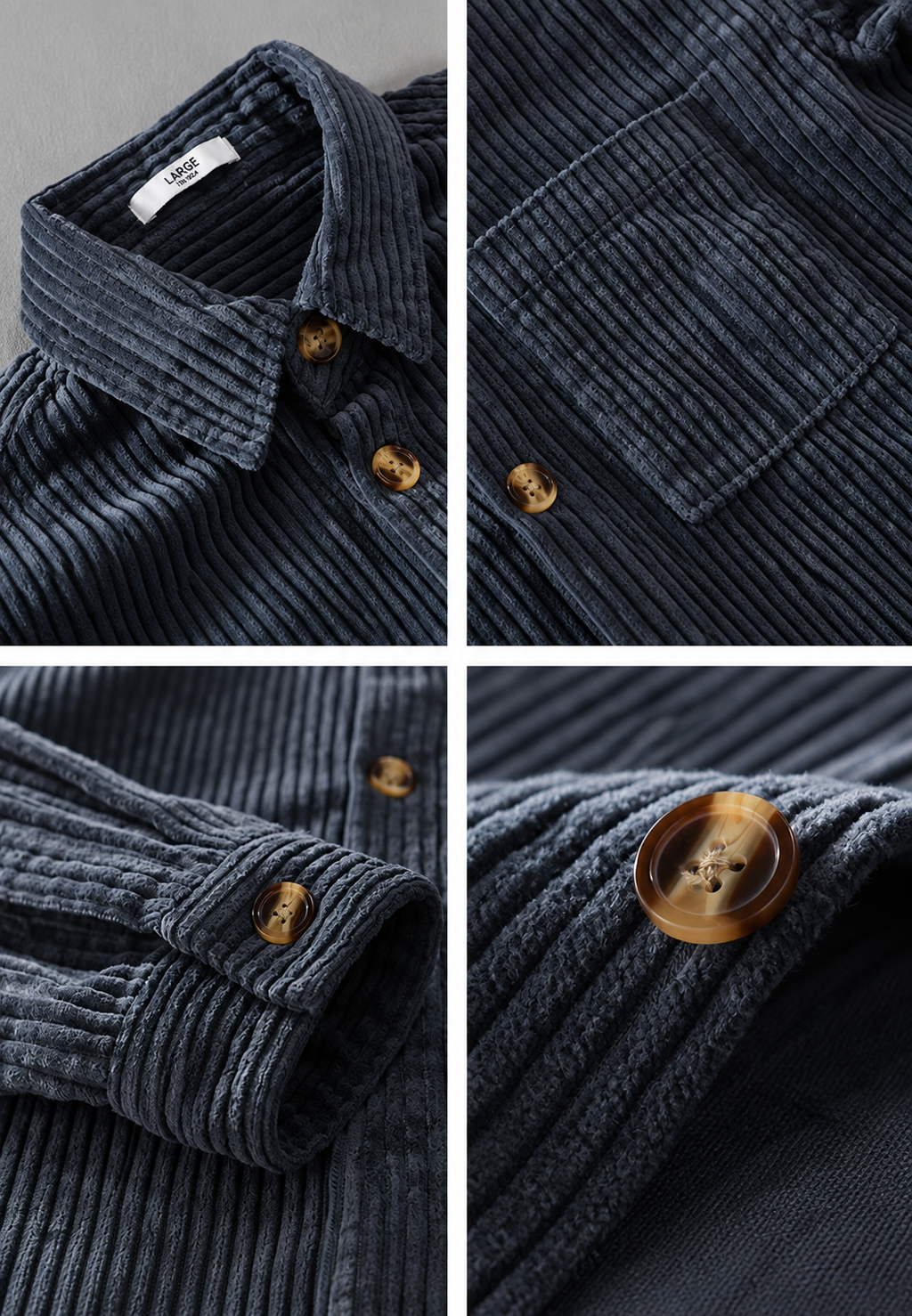 Sobrecamisa pana hombre corte relajado bolsillo pecho cuello camisero versátil - Gaspard
