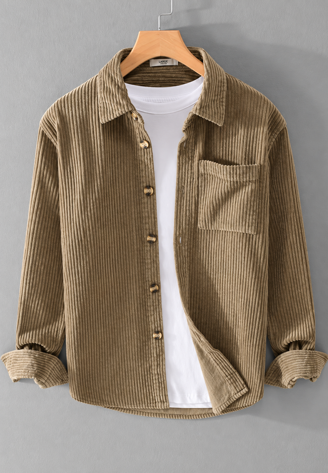 Sobrecamisa pana hombre corte relajado bolsillo pecho cuello camisero versátil - Gaspard