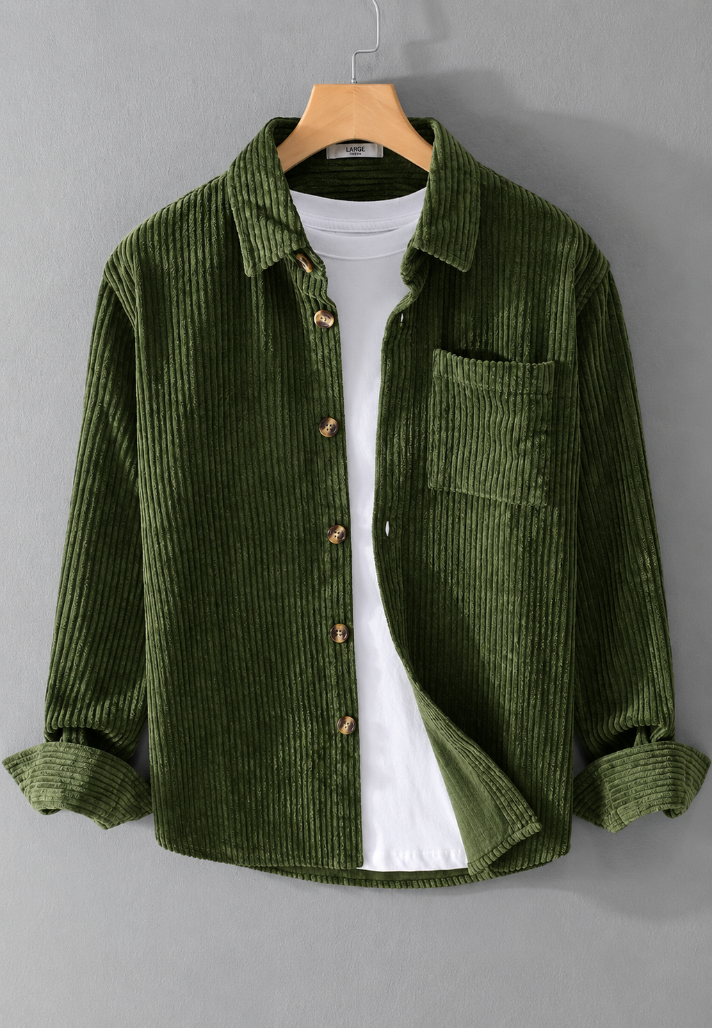 Sobrecamisa pana hombre corte relajado bolsillo pecho cuello camisero versátil - Gaspard