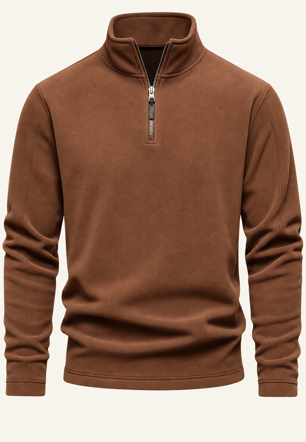 Sudadera hombre cuello alto media cremallera corte recto práctica versátil otoño - Calder