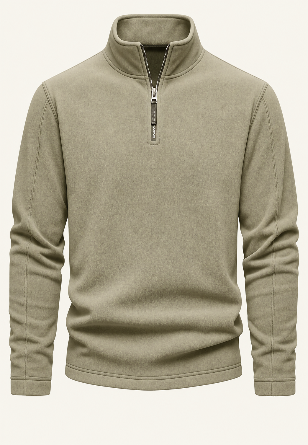 Sudadera hombre cuello alto media cremallera corte recto práctica versátil otoño - Calder