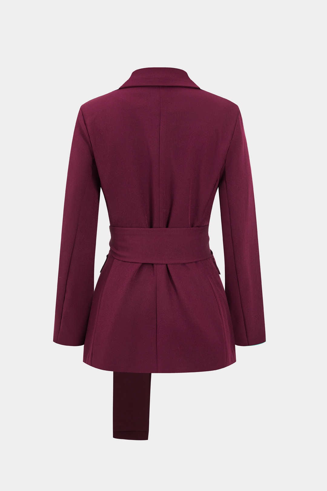 Traje dos piezas mujer blazer cinturón anudado pantalón recto solapas - Camilla